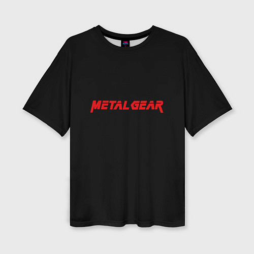 Женская футболка оверсайз Metal gear red logo / 3D-принт – фото 1