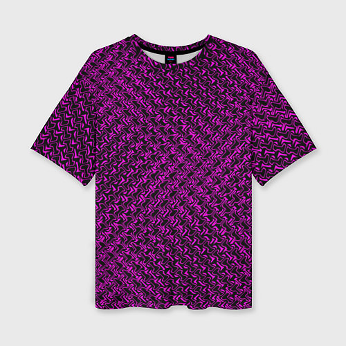 Женская футболка оверсайз Текстурированный фиолетовый / 3D-принт – фото 1