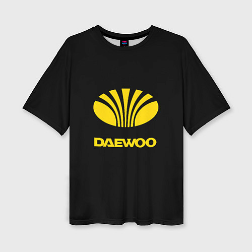 Женская футболка оверсайз Daewoo logo yellow / 3D-принт – фото 1