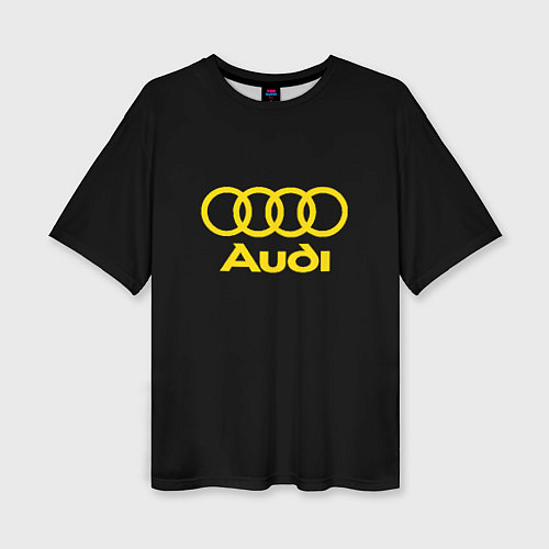 Женская футболка оверсайз Audi logo yellow / 3D-принт – фото 1