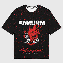 Футболка оверсайз женская Cyberpunk 2077 Samurai lego, цвет: 3D-принт
