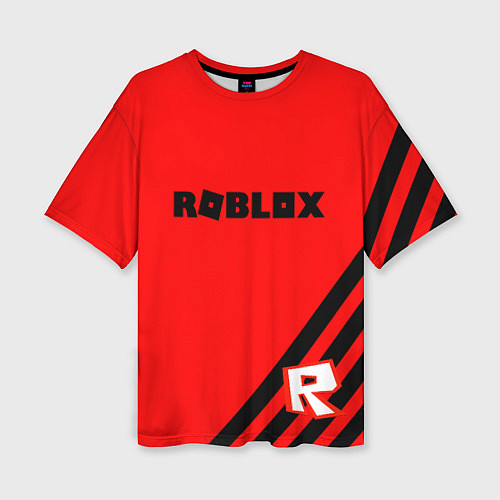 Женская футболка оверсайз Roblox geometry game / 3D-принт – фото 1