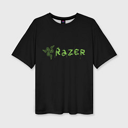 Женская футболка оверсайз Razer brend steel