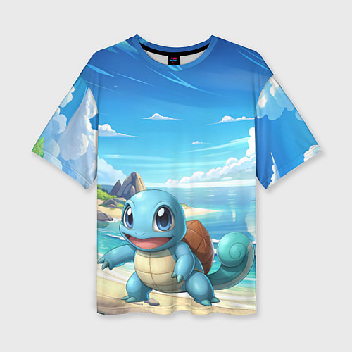 Женская футболка оверсайз Pokemon Squirtle / 3D-принт – фото 1