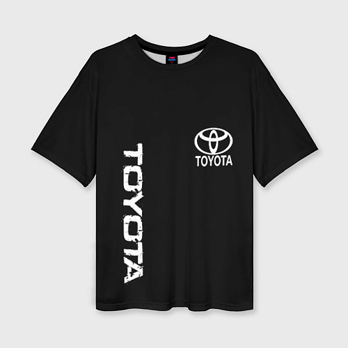 Женская футболка оверсайз Toyota logo white steel / 3D-принт – фото 1