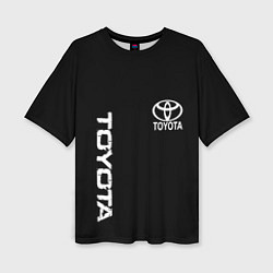 Футболка оверсайз женская Toyota logo white steel, цвет: 3D-принт