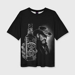 Женская футболка оверсайз Motorhead - Ian Kilmister whiskey