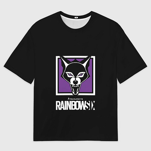 Женская футболка оверсайз Rainbow six logo ubisoft / 3D-принт – фото 1