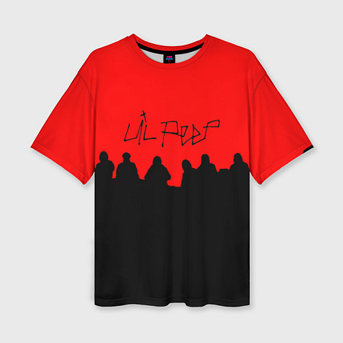 Женская футболка оверсайз Lil Peep band / 3D-принт – фото 1