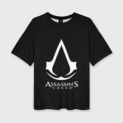 Женская футболка оверсайз Assassins Creed logo game