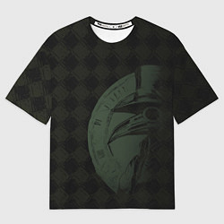 Футболка оверсайз женская Чумной доктор цвете хаки, цвет: 3D-принт