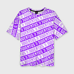 Футболка оверсайз женская Juventus pattern, цвет: 3D-принт