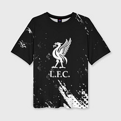 Футболка оверсайз женская Liverpool краски фк, цвет: 3D-принт
