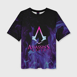 Футболка оверсайз женская Assassins Creed flame, цвет: 3D-принт