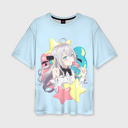 Футболка оверсайз женская Алиса - Аля иногда кокетничает со мной по-русски, цвет: 3D-принт