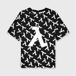 Футболка оверсайз женская Half liife logo pattern, цвет: 3D-принт