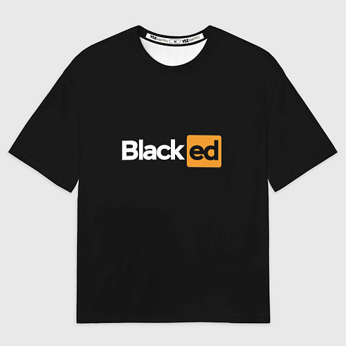 Женская футболка оверсайз Blacked / 3D-принт – фото 1