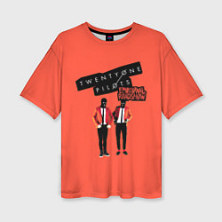 Женская футболка оверсайз Twenty one pilots emotional roadshow