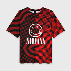 Футболка оверсайз женская Nirvana star pattern, цвет: 3D-принт