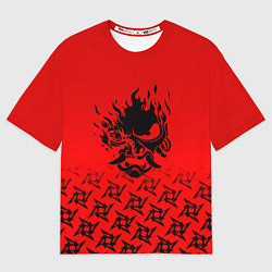 Футболка оверсайз женская Cyberpunk steel samurai, цвет: 3D-принт