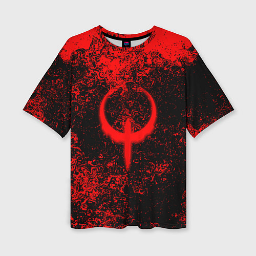 Женская футболка оверсайз Quake кровь / 3D-принт – фото 1