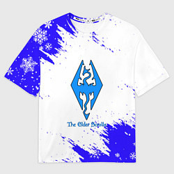 Футболка оверсайз женская Скайрим зима, цвет: 3D-принт