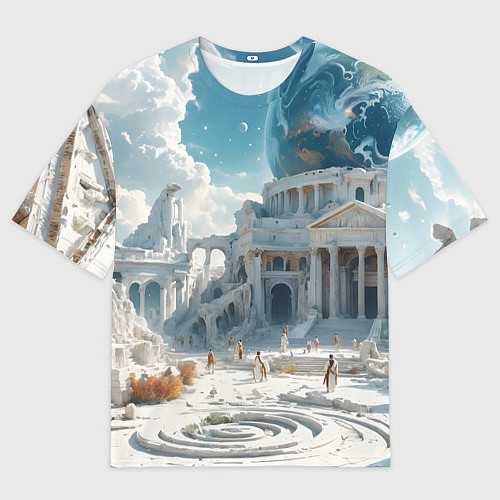 Женская футболка оверсайз Фантастическая античность / 3D-принт – фото 1