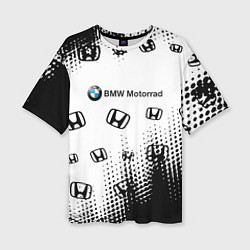 Женская футболка оверсайз BMW x honda pattern