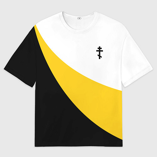 Женская футболка оверсайз Сокрушу пред ним врагов его малый черный крест Ник / 3D-принт – фото 1