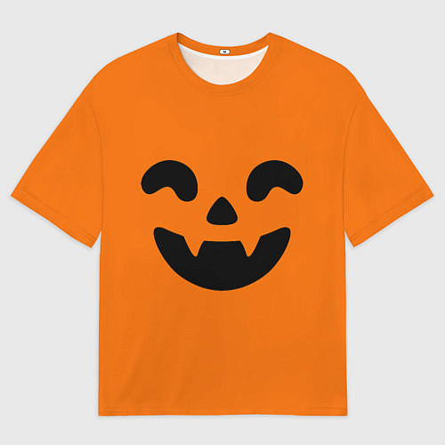 Женская футболка оверсайз Весёлая тыква верх / 3D-принт – фото 1