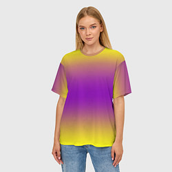 Футболка оверсайз женская Градиент текстура абстракция, цвет: 3D-принт — фото 2