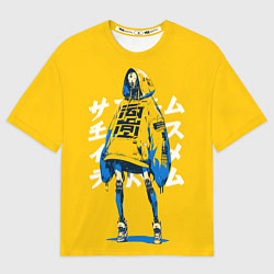 Женская футболка оверсайз Киберпанк мода