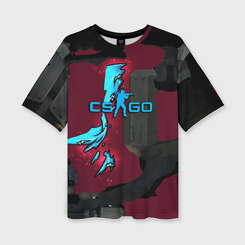Женская футболка оверсайз Counter strike glock / 3D-принт – фото 1