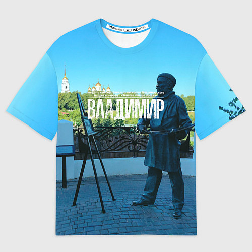 Женская футболка оверсайз Город Владимир / 3D-принт – фото 1