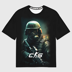 Футболка оверсайз женская CS counter terrorist, цвет: 3D-принт