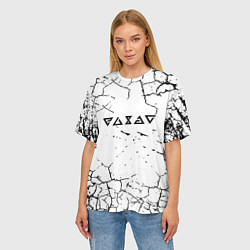 Футболка оверсайз женская Ведьмак трещины в земле, цвет: 3D-принт — фото 2