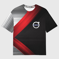 Футболка оверсайз женская Volvo metal stripes, цвет: 3D-принт