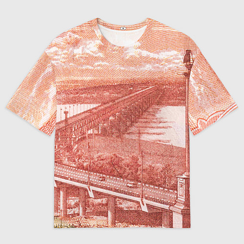 Женская футболка оверсайз Любимый Хабаровск 5000 / 3D-принт – фото 1