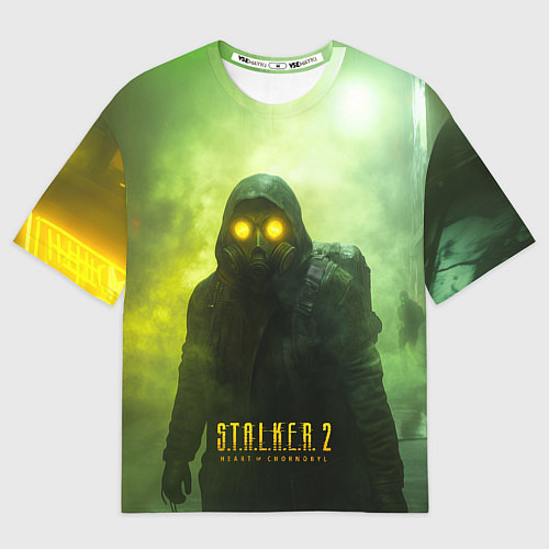 Женская футболка оверсайз Stalker 2 ядовитый дым / 3D-принт – фото 1