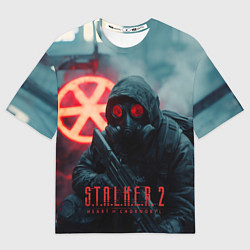 Футболка оверсайз женская Stalker 2 зараженная зона, цвет: 3D-принт