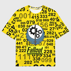 Футболка оверсайз женская Fallout pattern symbol, цвет: 3D-принт