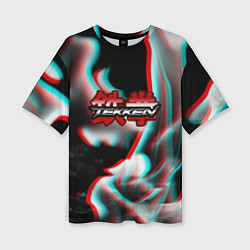 Футболка оверсайз женская Tekken fire glitch, цвет: 3D-принт