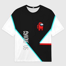 Футболка оверсайз женская Among us geometry steel glitch, цвет: 3D-принт