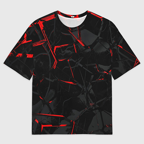 Женская футболка оверсайз Раскаленная скала / 3D-принт – фото 1