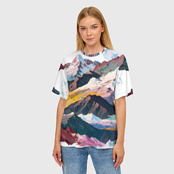 Футболка оверсайз женская Искусство гор, цвет: 3D-принт — фото 2