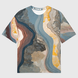 Футболка оверсайз женская Флюид арт, цвет: 3D-принт