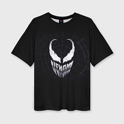 Футболка оверсайз женская Venom face - logo, цвет: 3D-принт