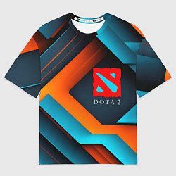 Футболка оверсайз женская Dota 2 абстракция из линий, цвет: 3D-принт