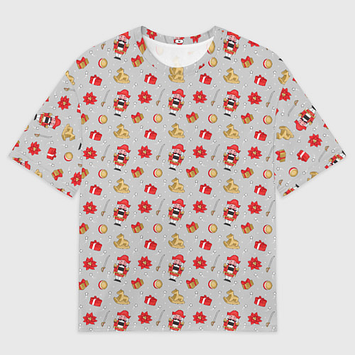 Женская футболка оверсайз Щелкунчик и игрушки / 3D-принт – фото 1