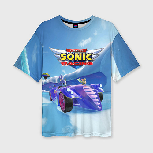 Женская футболка оверсайз Blaze the cat - team Sonic racing / 3D-принт – фото 1